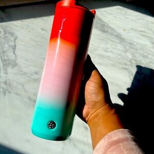 Orange/pink/blue ombré Starbucks bottle